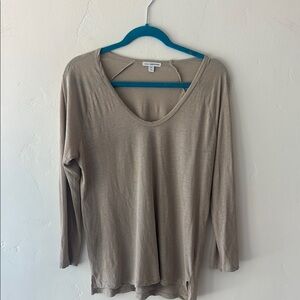 James Perse Brown Relaxed Blouse. Excellent condition. Like new. Worn once